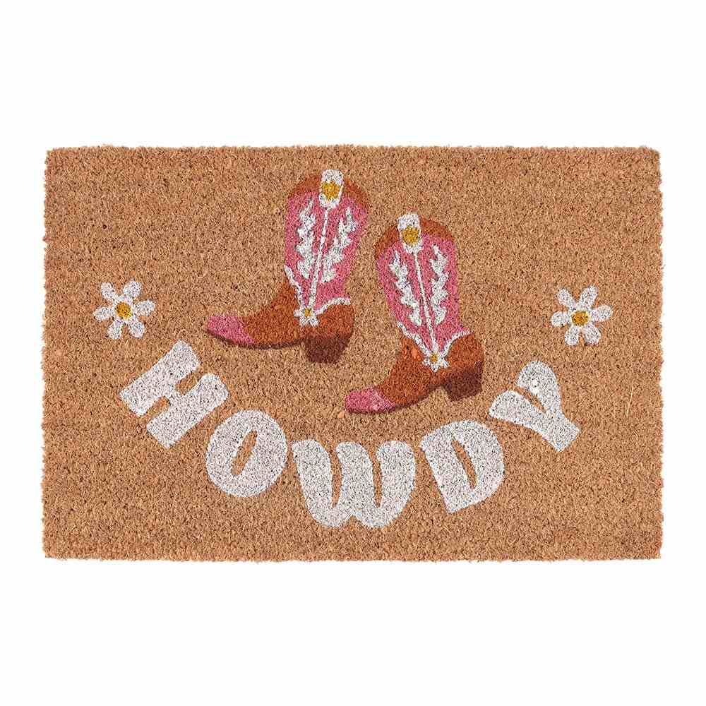 Something Different - Natural Howdy Cowboy Boot Fußmatte - Mehrfarben
